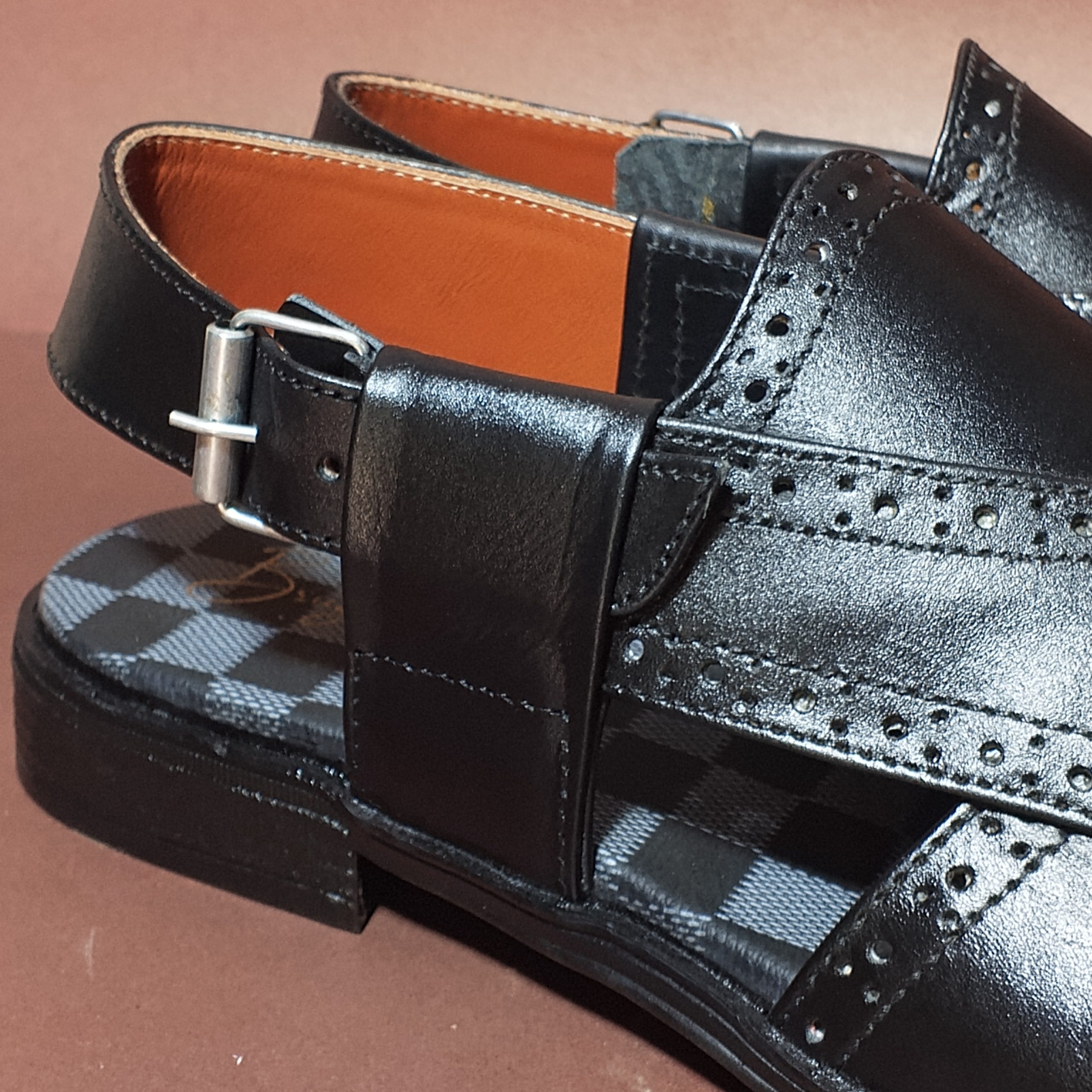 premium dark brown leather peshawari chappal premium dark brown leather peshawari chappal
