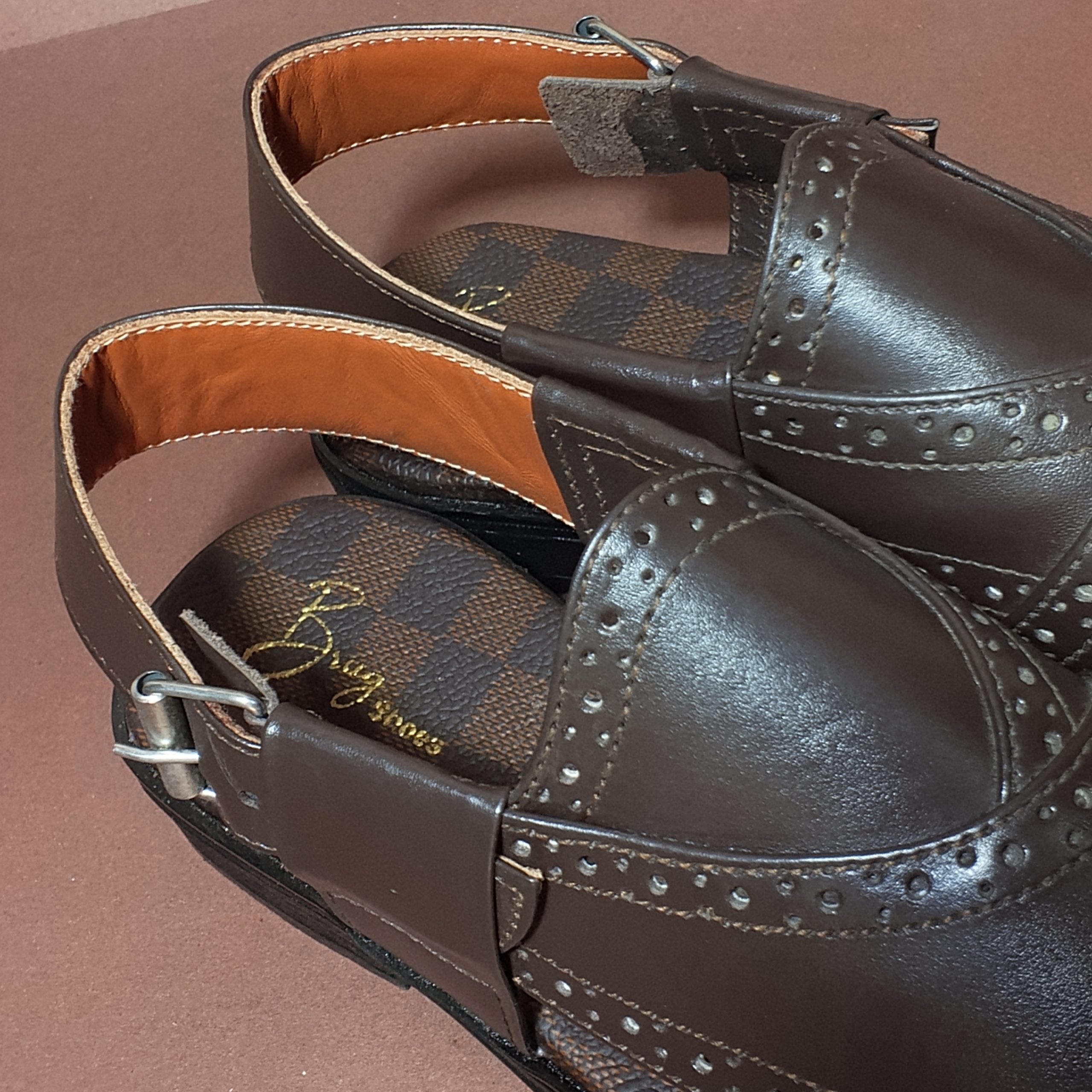 premium dark brown leather peshawari chappal premium dark brown leather peshawari chappal