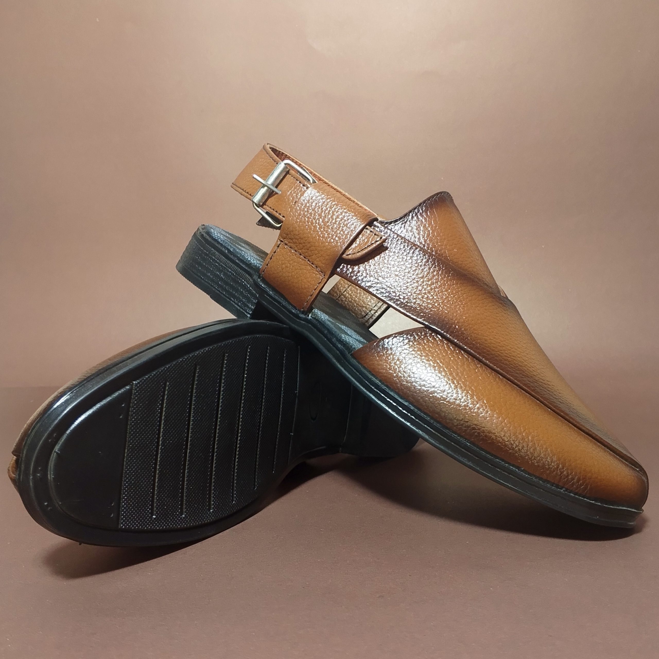 classic tan cow leather peshawari chappal classic tan cow leather peshawari chappal