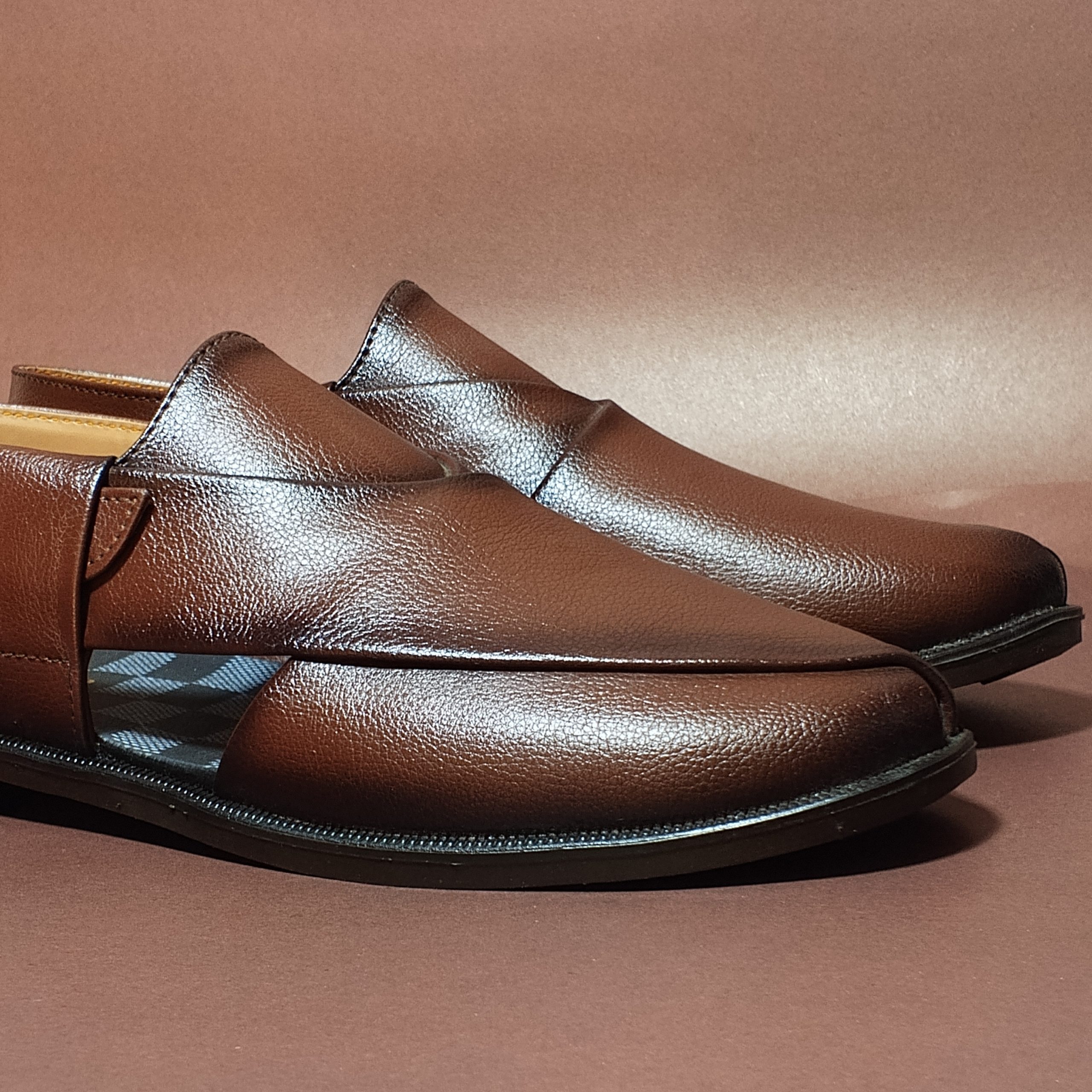 premium brown rexine peshawari chappal – imported wax finish premium brown rexine peshawari chappal – imported wax finish