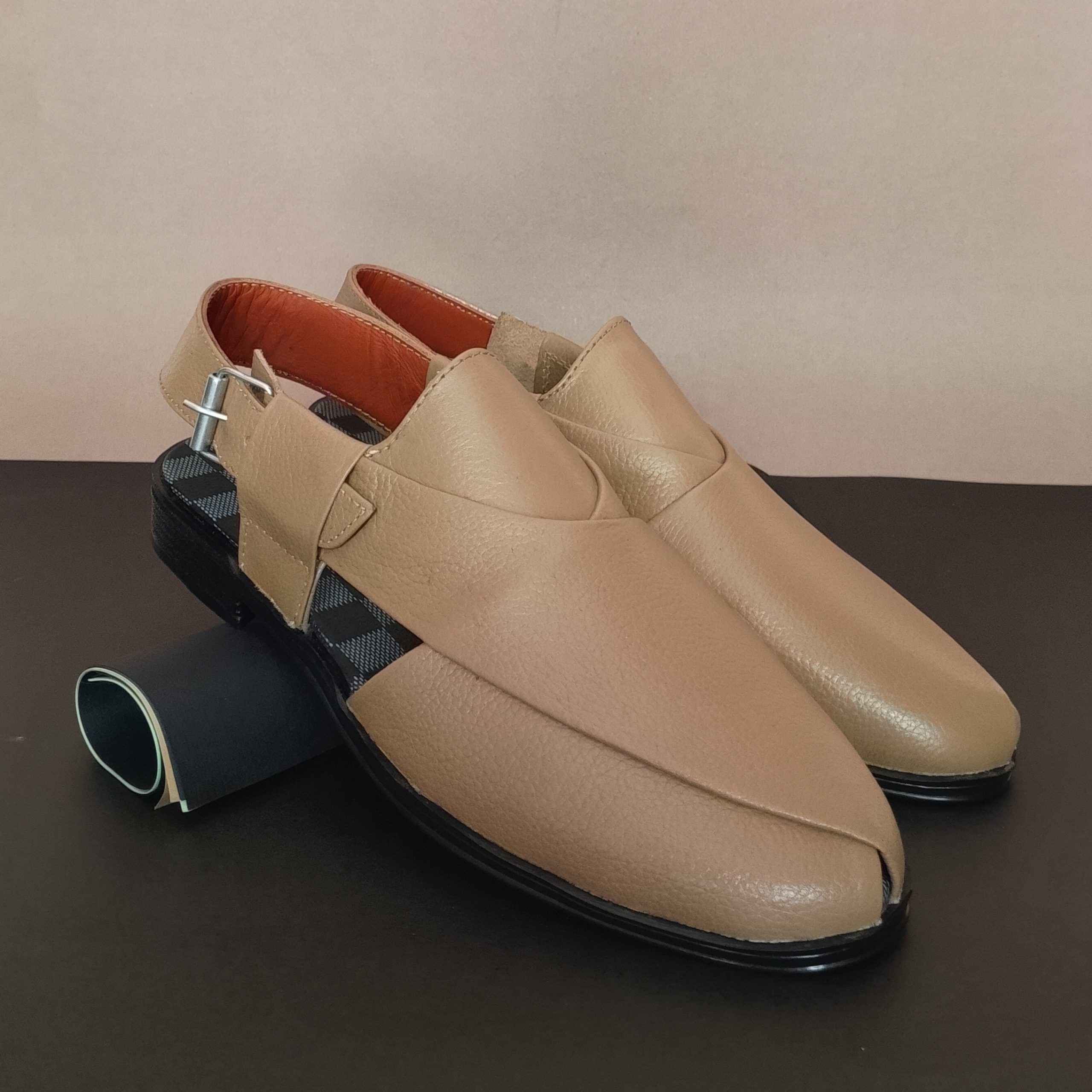 classic tan cow leather peshawari chappal classic tan cow leather peshawari chappal