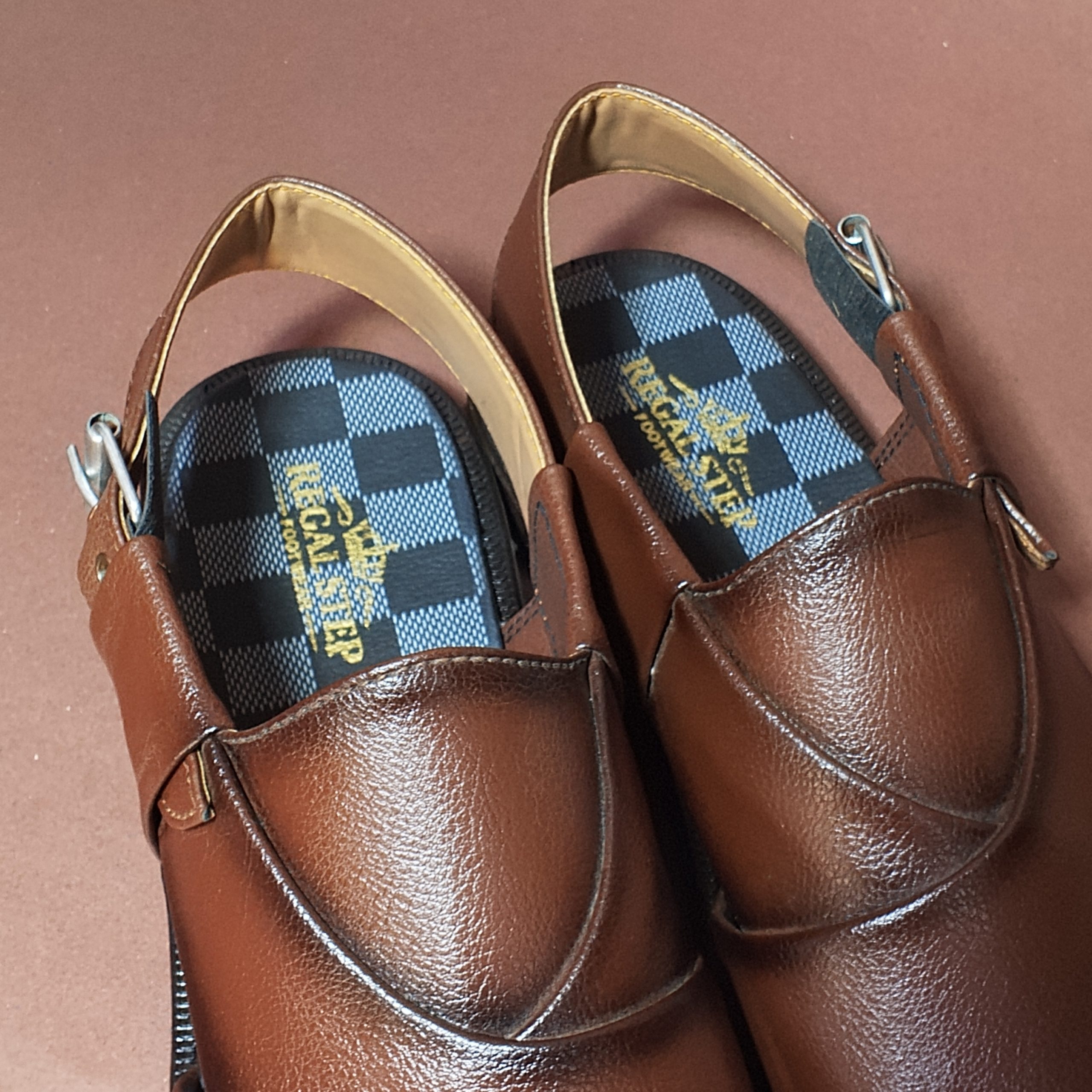 premium brown rexine peshawari chappal – imported wax finish premium brown rexine peshawari chappal – imported wax finish