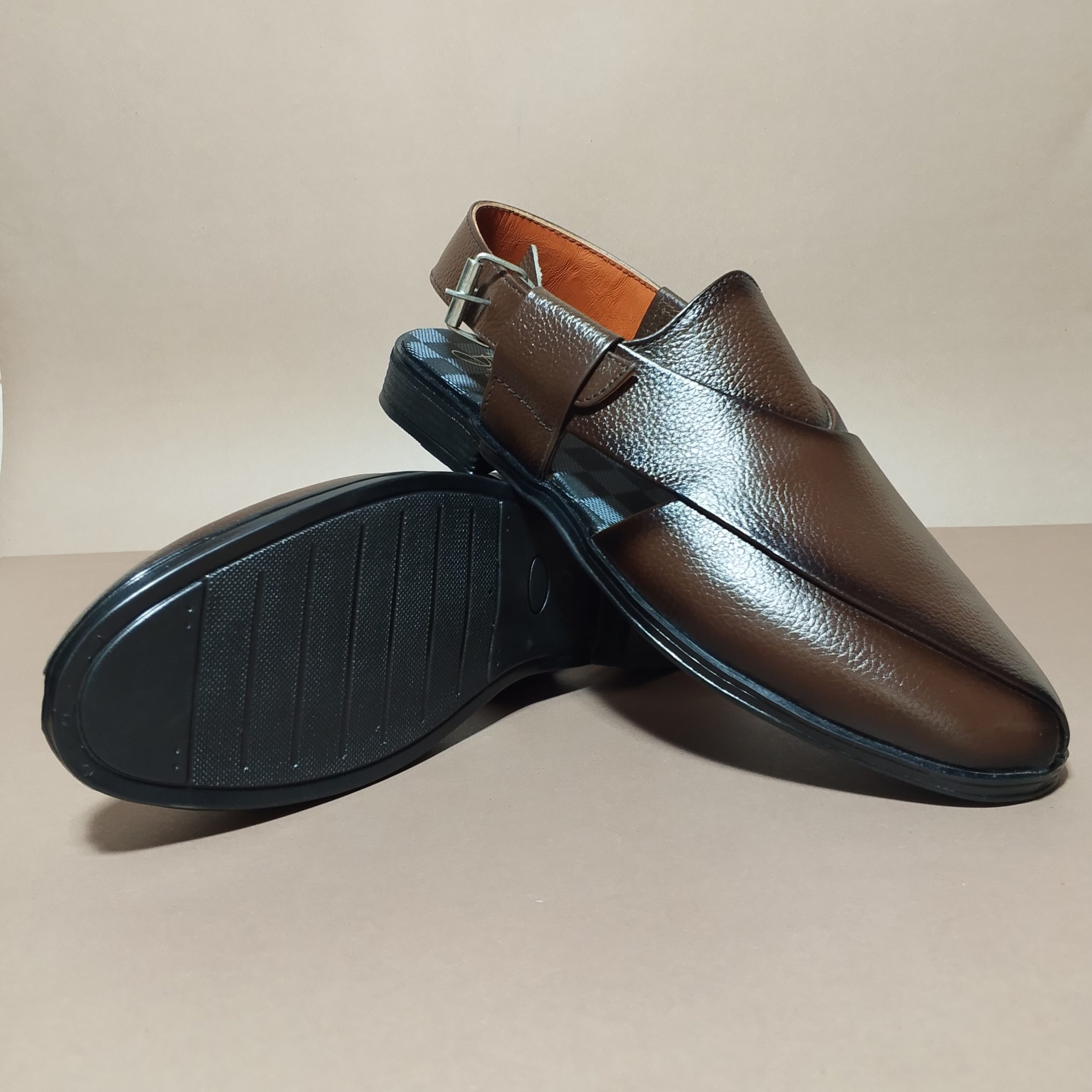 classic tan cow leather peshawari chappal classic tan cow leather peshawari chappal