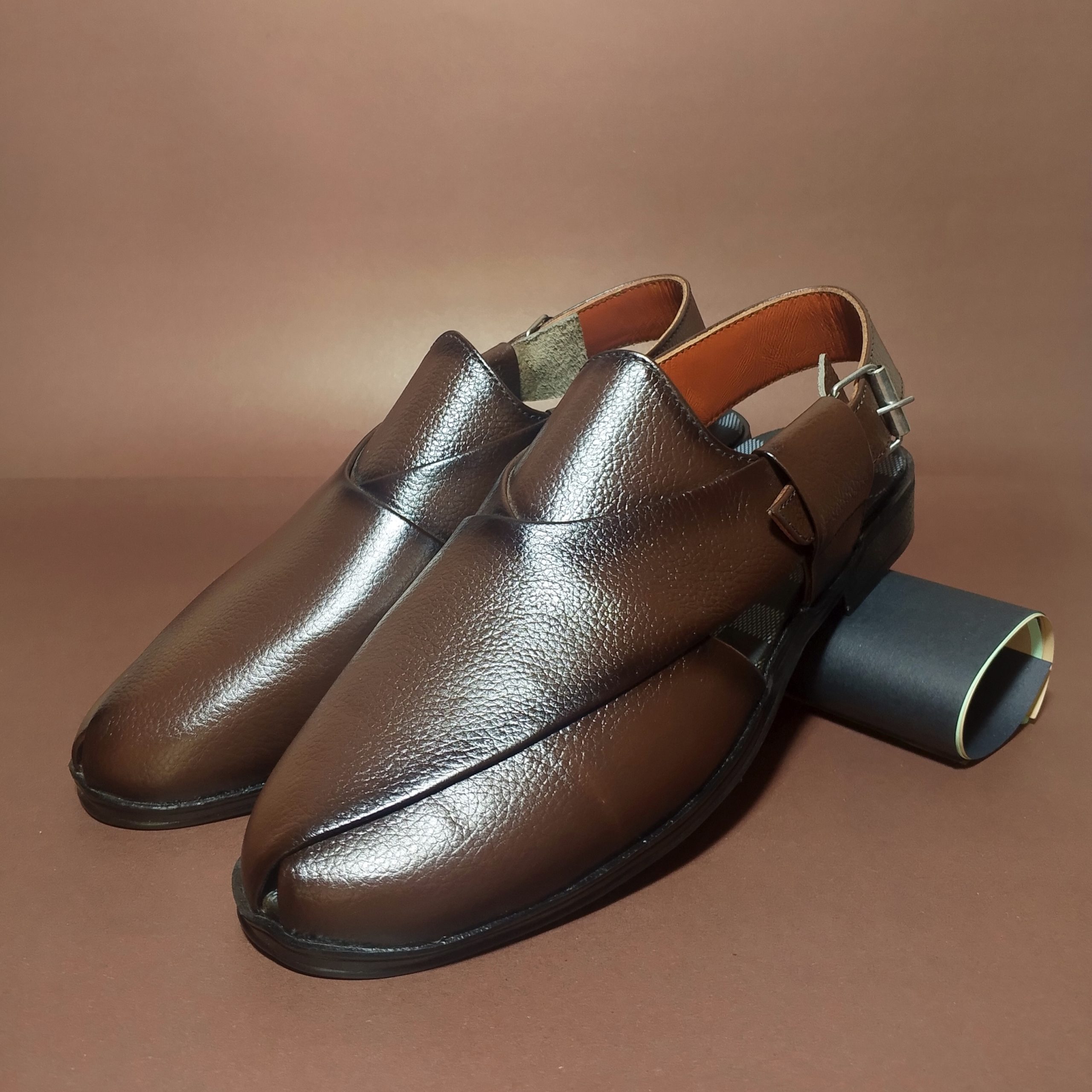 classic tan cow leather peshawari chappal classic tan cow leather peshawari chappal