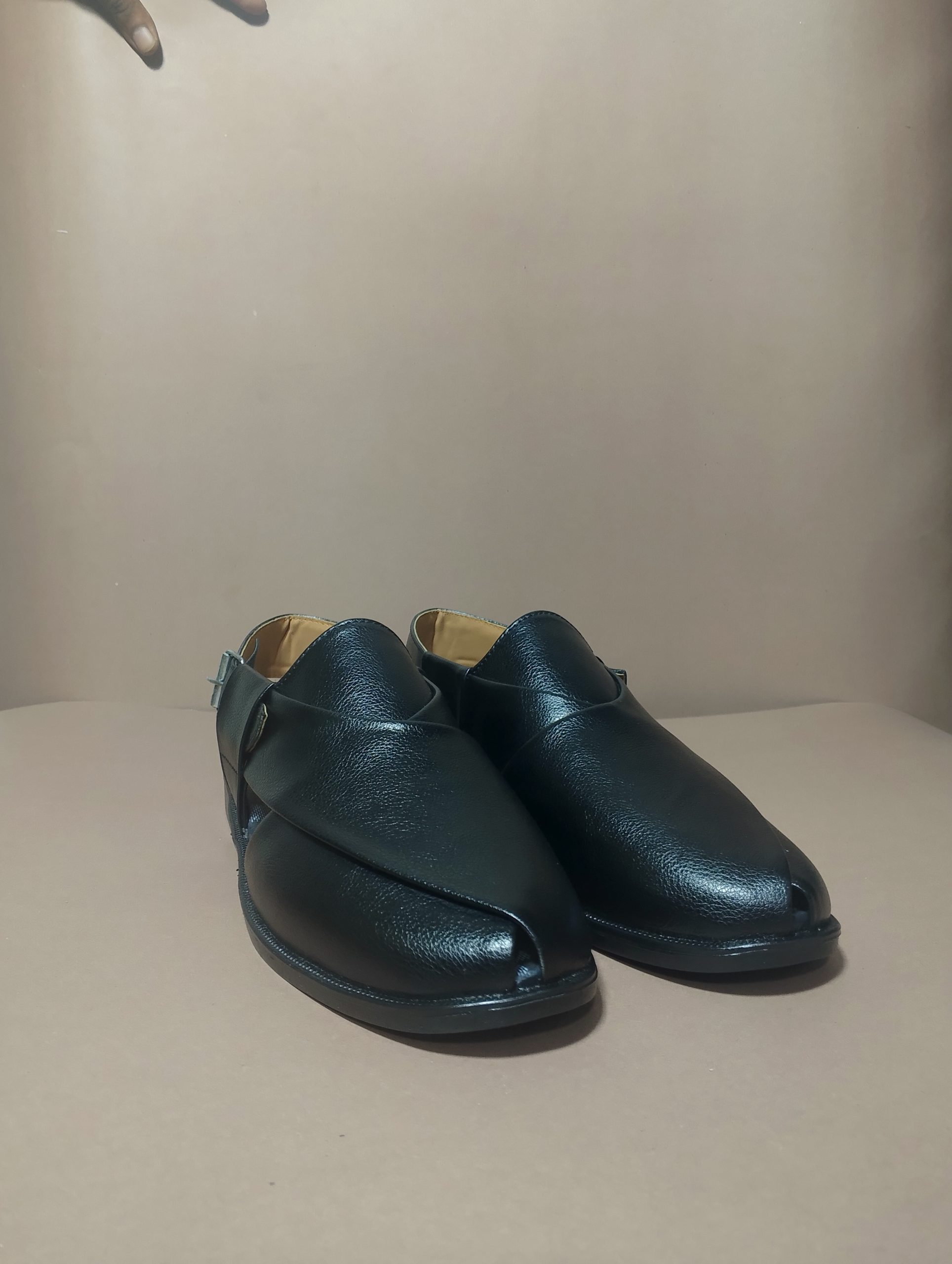 premium black rexine peshawari chappal – imported wax finish premium black rexine peshawari chappal – imported wax finish
