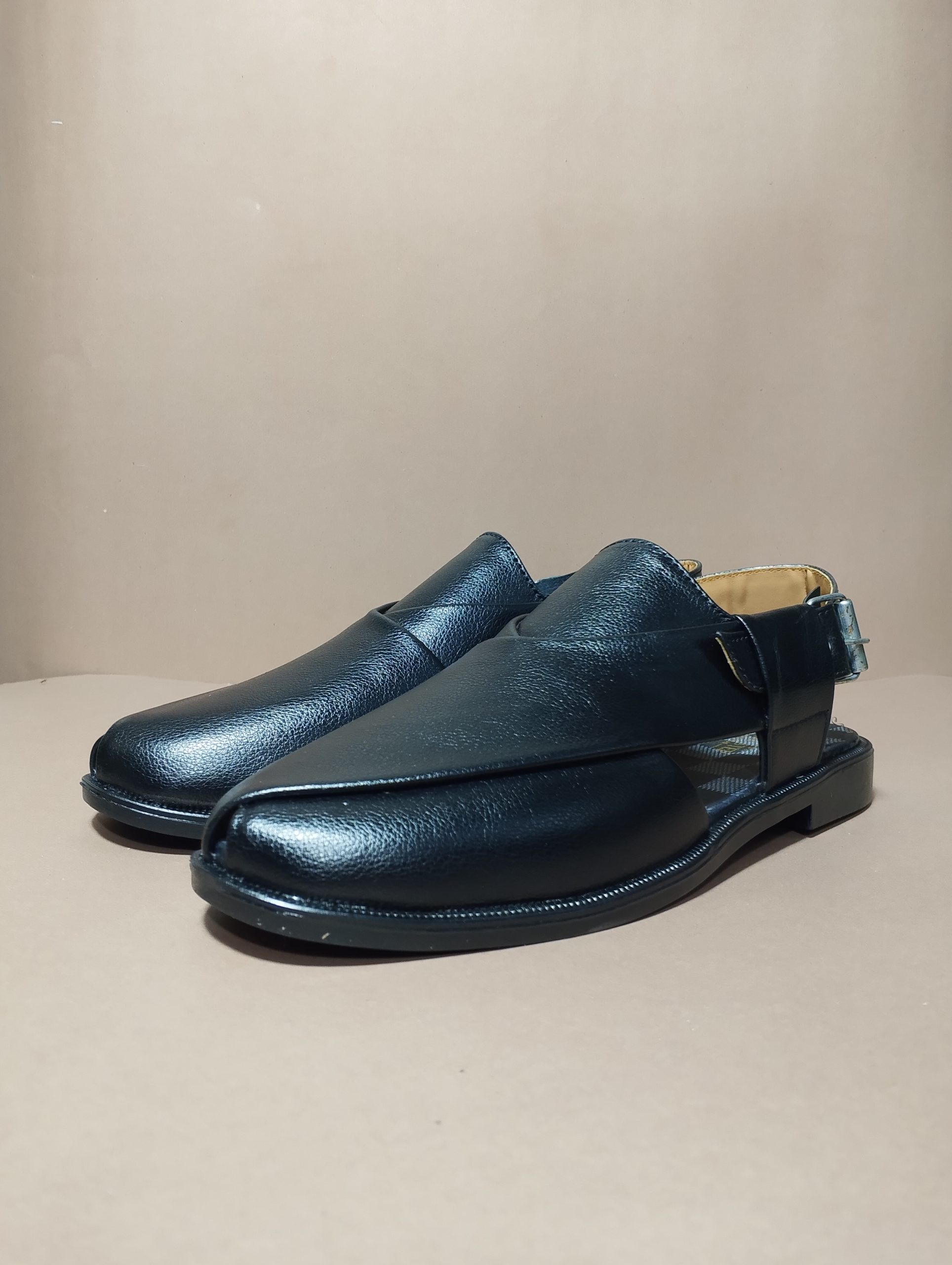 premium black rexine peshawari chappal – imported wax finish premium black rexine peshawari chappal – imported wax finish